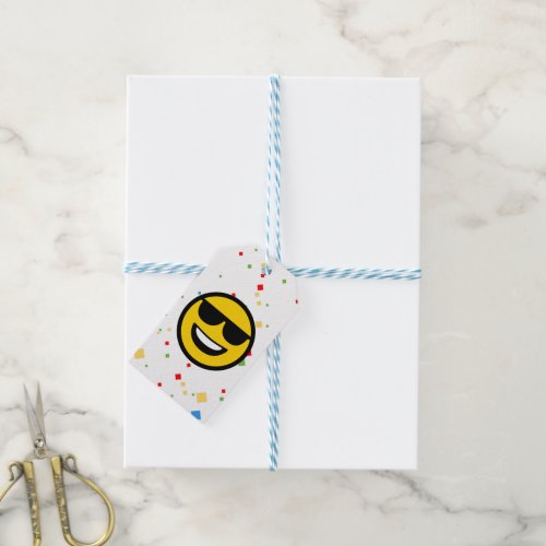 Cool Sunglasses Emoji Gift Tags