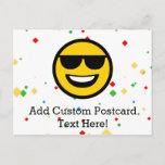 Cool Sunglasses Emoji Postcard
