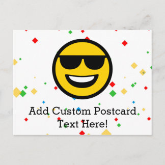 Cool Sunglasses Emoji Postcard