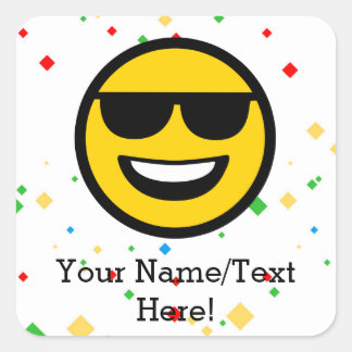 Cool Sunglasses Emoji Square Sticker