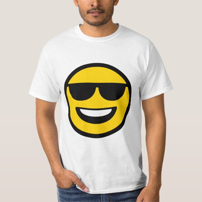 Cool Sunglasses Emoji T-Shirt (Front)