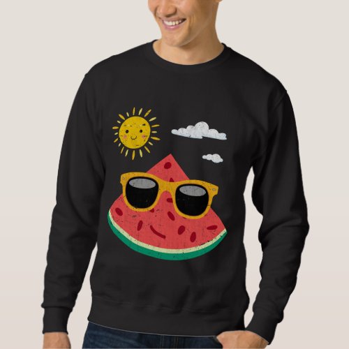 Cool Sunglasses Exotic Fruit Summer Vibes Watermel Sweatshirt