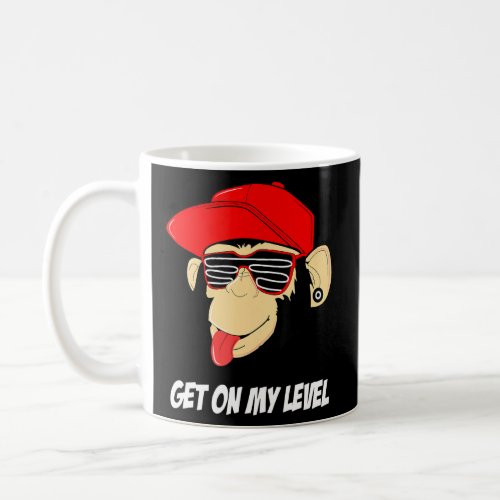 Cool Sunglasses Hip Hop Monkey Red Cap Get On My L Coffee Mug
