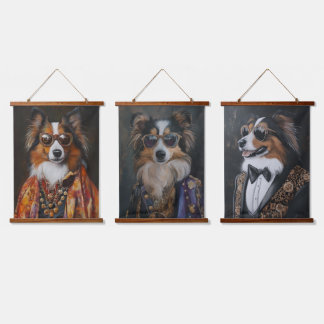 Cool Sunglasses Shetland Sheepdogs | Sheltie Hanging Tapestry