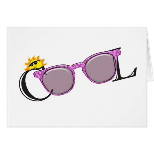 cool sunglasses with fun sun cards (Front Horizontal)