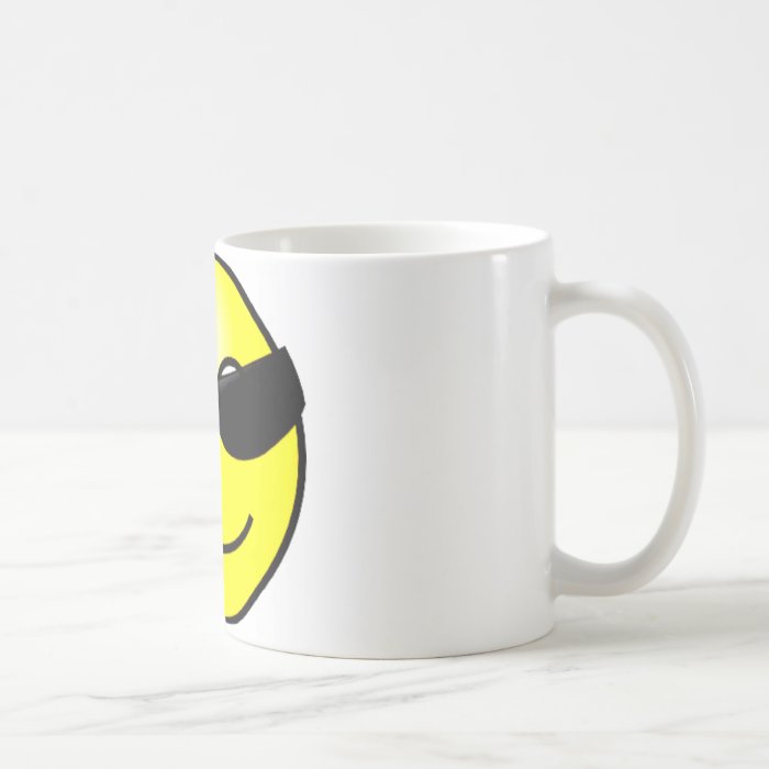 Cool Sunglasses Yellow Smiley Face Mug