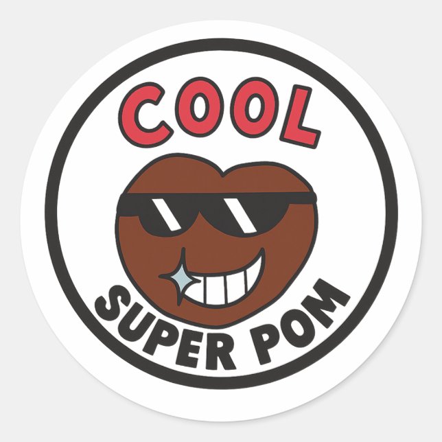 Cool Super Pom Sticker (Front)
