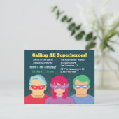 Cool Superhero Birthday Party Invitation (Standing Front)