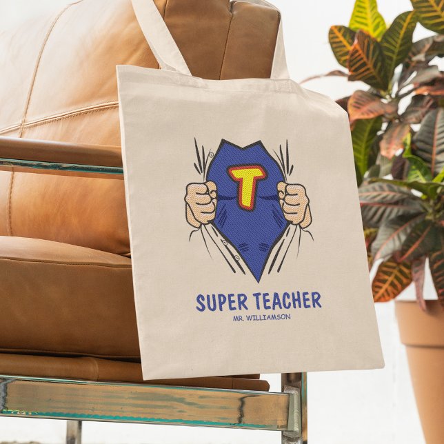 Cool Superhero Teacher Tote Bag (Creator Uploaded)