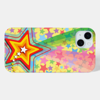 Cool Superstar Rainbow Fun Colorful Shooting Star iPhone 15 Plus Case