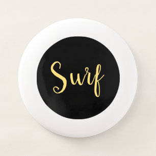 Cool SURF Script Modern Bold Black Background  Wham-O Frisbee