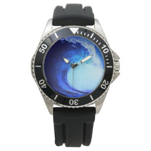 Cool Surf Style Blue Wave Watch