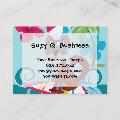 Customizable Cool Surfer Dog Surfboard Summer Beach Party Fun Business Card Templates