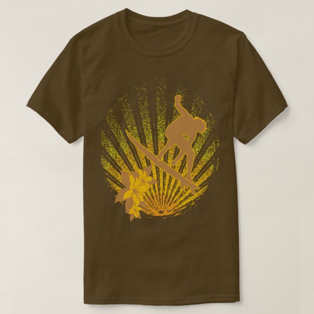 Cool Surfer Illustration Gift Idea T-Shirt (Design Front)