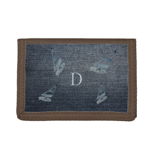 Cool Surfer Surfing Windsurf Blue Denim Wallet