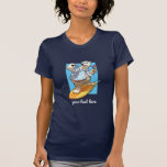 Cool Surfing Polar Bear With Cocktail Cartoon T-shirt at Zazzle