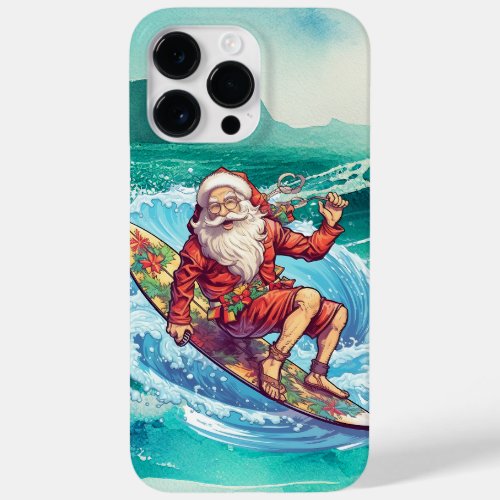 cool surfing Santa beach lovers Case_Mate iPhone 14 Pro Max Case
