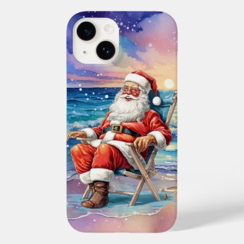 cool surfing Santa beach lovers  Case_Mate iPhone 14 Case
