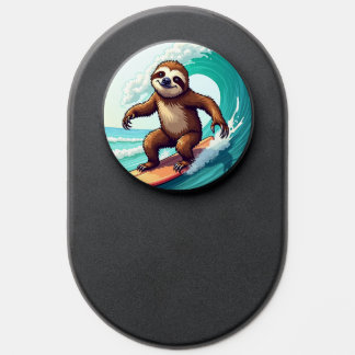 Cool surfing sloth lovers PopSocket
