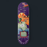 Cool Surreal Funny Unique Custom Personalized Name Skateboard<br><div class="desc">Cool Surreal Funny Unique Custom Personalized Name Skateboard features your personalized name in modern typography on a fun collage of cars, planes, ducks, flowers, birds and a person. Personalize by editing the text in the text box provided. Give a custom made gift, personalized skateboard to your favorite skateboarder for Christmas,...</div>