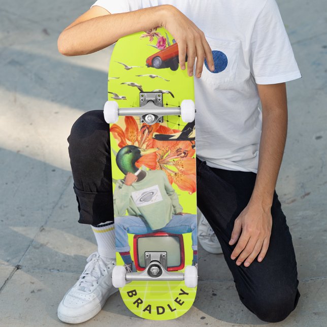 Cool Surreal Funny Unique Custom Personalized Name Skateboard (Creator Uploaded)