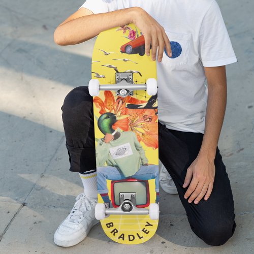 Cool Surreal Funny Unique Custom Personalized Name Skateboard