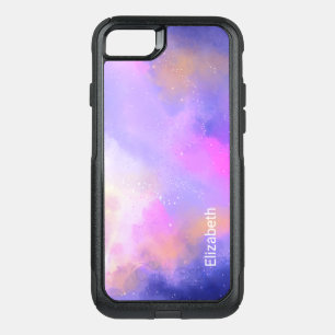 Cool Surreal Space Clouds Watercolor Design OtterBox Commuter iPhone SE/8/7 Case