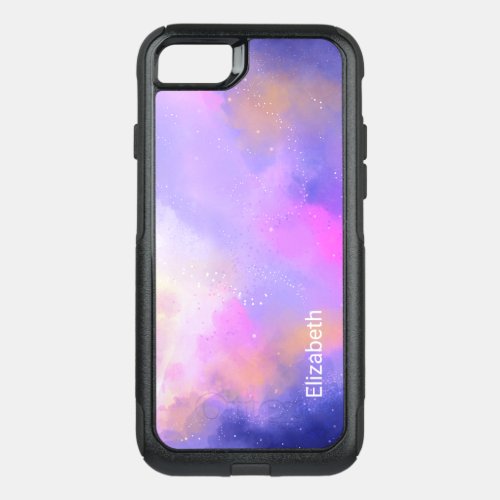 Cool Surreal Space Clouds Watercolor Design OtterBox Commuter iPhone SE87 Case