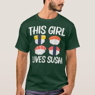 Cool Sushi For Girls Kids Japanese Sashimi Seafood T-Shirt