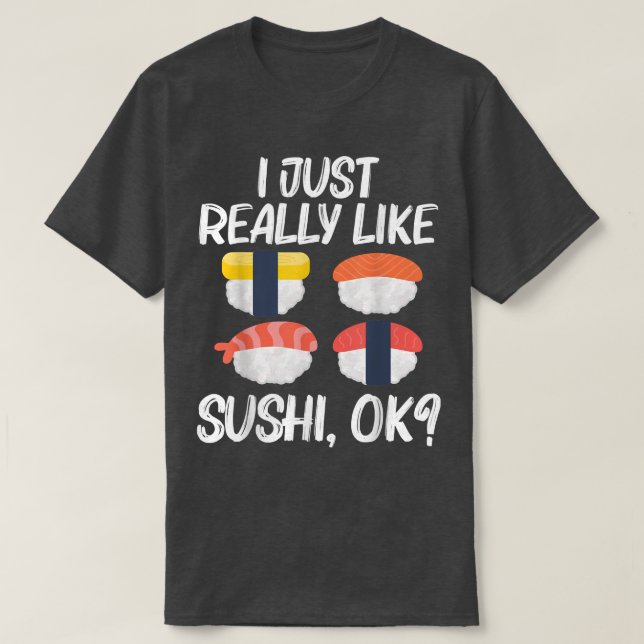 Cool Sushi For Men Women Japanese Sashimi Seafood  T-Shirt (Design Front)