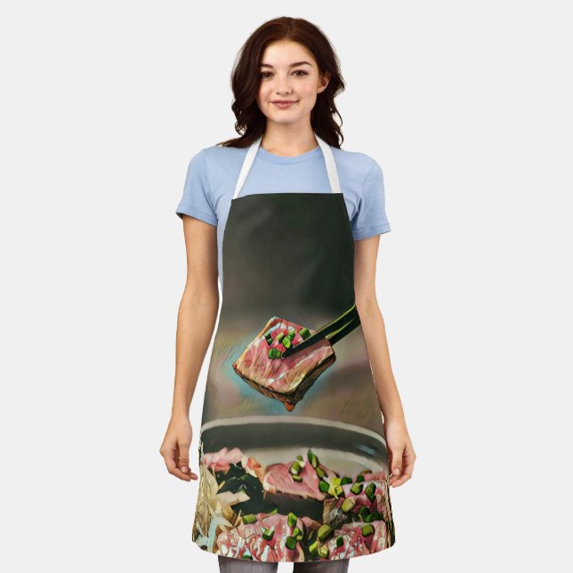 Cool sushi gift apron (Worn)