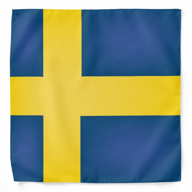 Cool Sweden Flag Fashion Bandana (Front)