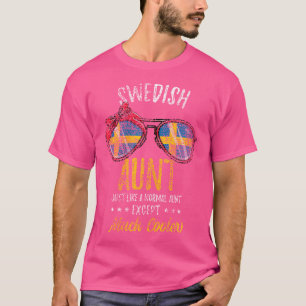 Cool Swedish Aunt Sunglasses Swedish Family T-Shirt