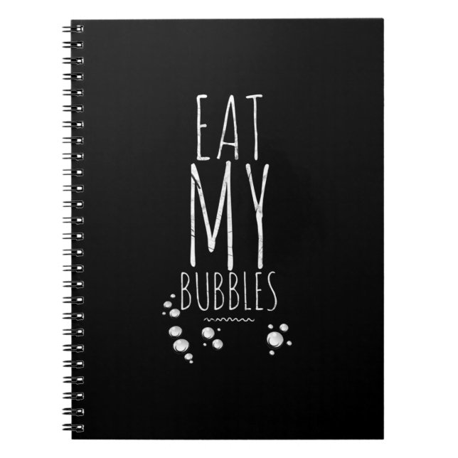 Cool Swimming Eat My Bubbles Swim Funny Swimmer Notebook (Front)