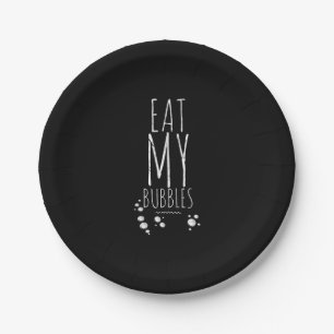 Cool Swimming Eat My Bubbles Swim Funny Swimmer Paper Plates