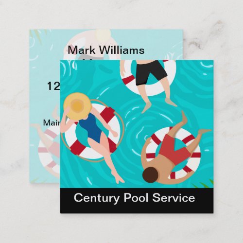 Cool Swimming Pool Business Card Template
