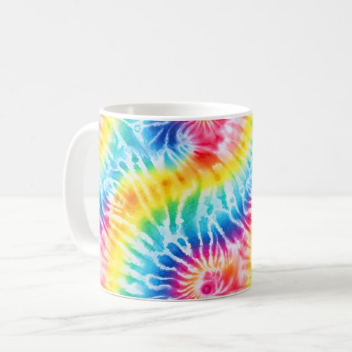 Cool Swirl Stripes Tie Dye Coffee Mug