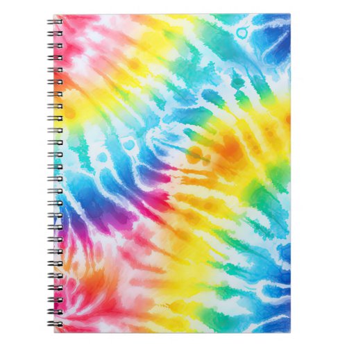 Cool Swirl Stripes Tie Dye Notebook