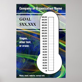 Cool Swirls For Your Goals Poster by FundraisingAndGoals at Zazzle
