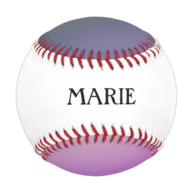 Cool Swirly Pattern with Name Baseball (Back)