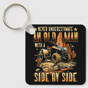 Cool SXS For Grandpa Men Dad Offroad UTV ATV Side- Keychain