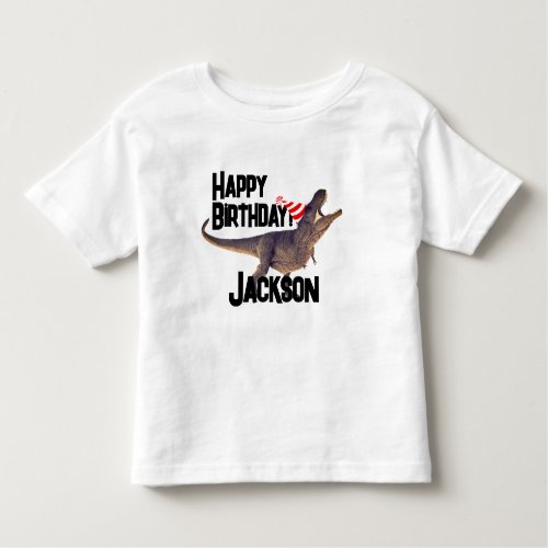 Cool T_Rex Birthday Party Toddler T_shirt