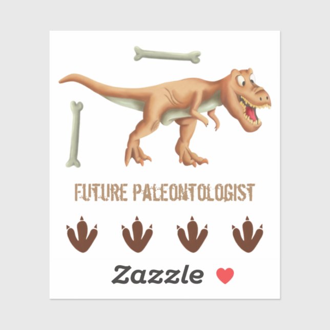 Cool T-rex Dinosaur Future Paleontologist Sticker (Sheet)