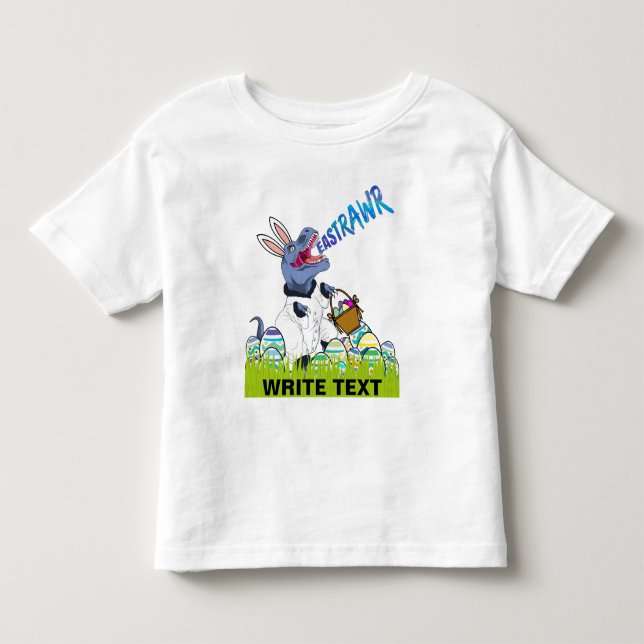 Cool T Rex Easter Basket Dinosaur Toddler Gift  To Toddler T-shirt (Front)