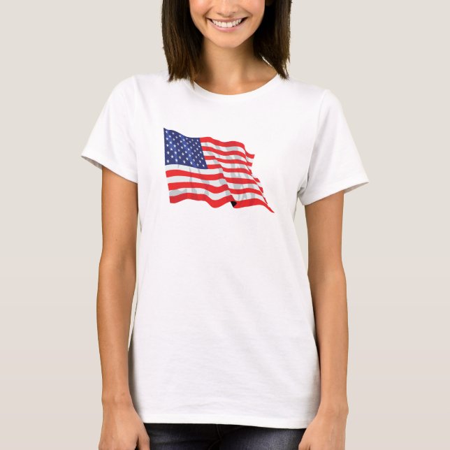 cool t-shirt with author's design american flag (Front)