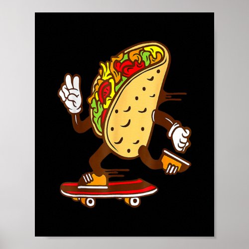 Cool Taco Cinco de Mayo Funny Boys Men Mexican Poster