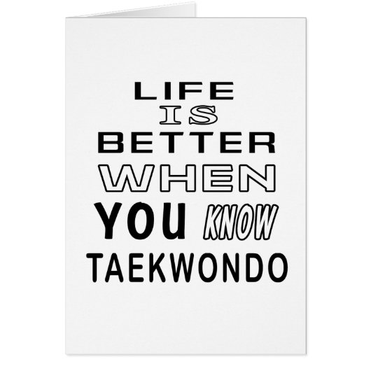 Cool Taekwondo Designs Cards (Front)
