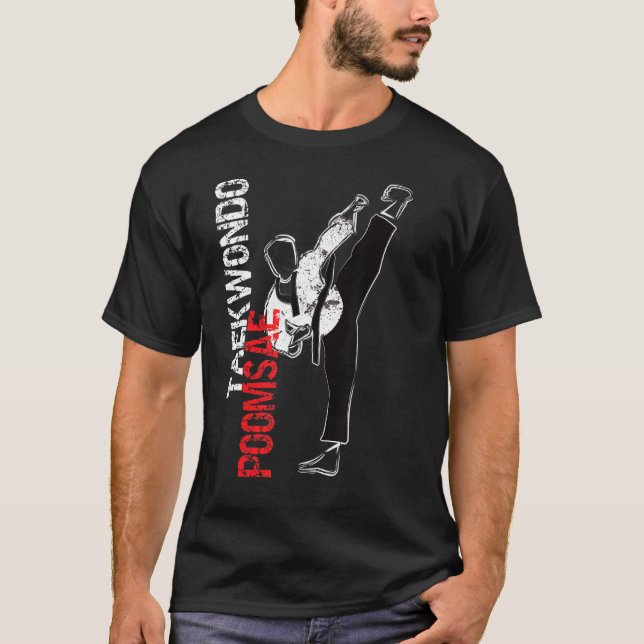 Cool Taekwondo Poomsae Blackbelt Uniform T-Shirt (Front)