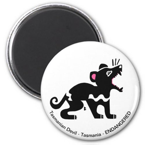 Cool Tasmanian Devil _ Endangered animal _Magnet Magnet