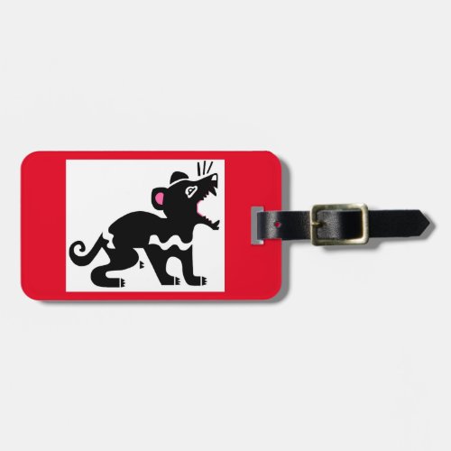 Cool Tasmanian devil _ Marsupial _ Nature _ Red  Luggage Tag